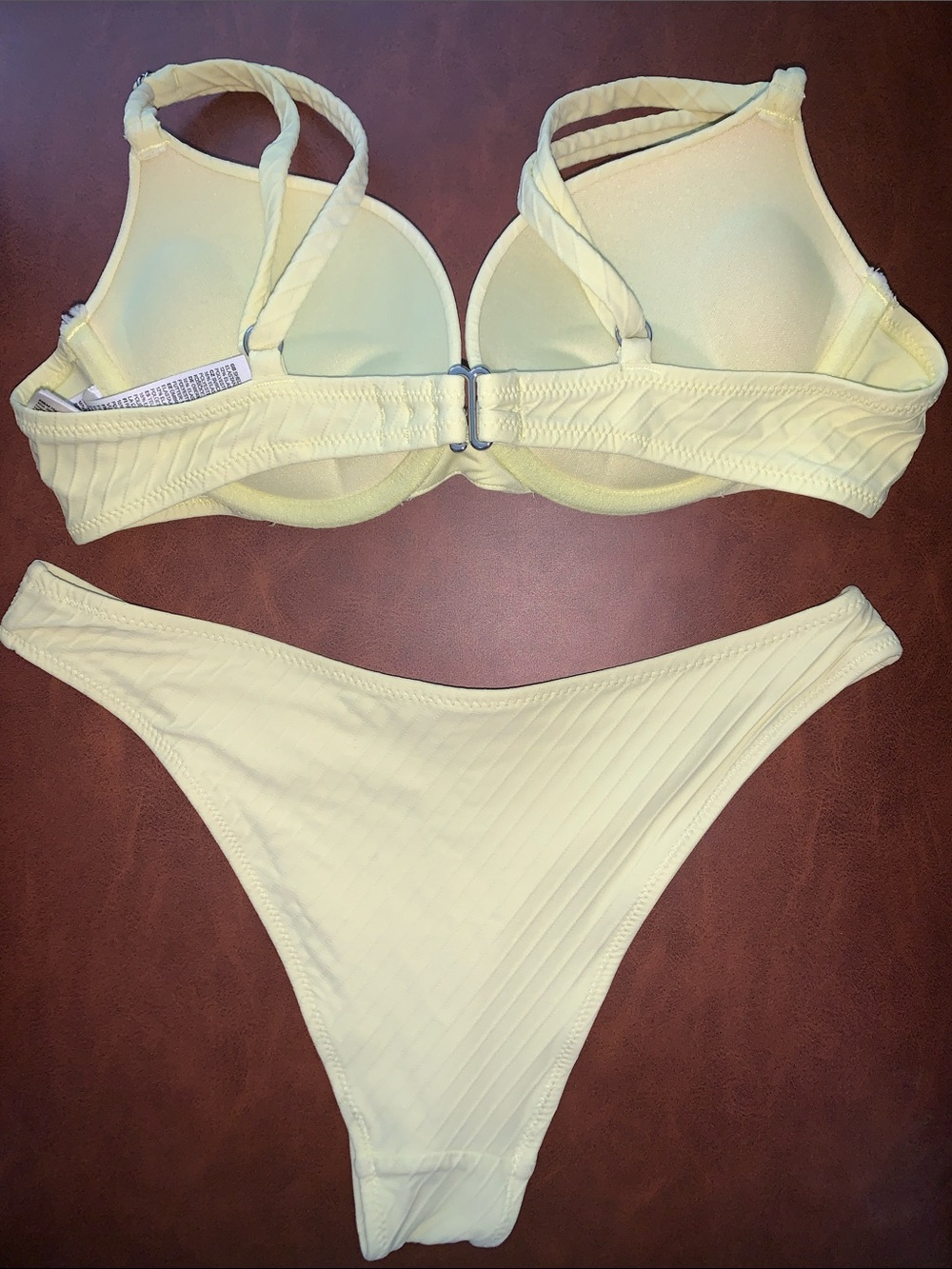 H&M Pale Yellow Ribbed Bikini Set - Picture 2 of 3